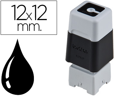 [PR1212B] SELLO AUTOMATICO BROTHER 12 MM X 12 MM NEGRO
