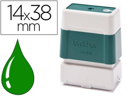 [PR-1438G6P] SELLO AUTOMATICO BROTHER 14 MM X 38 MM VERDE
