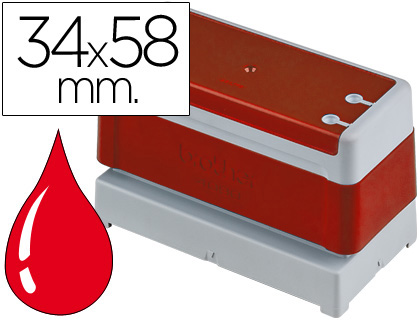 [PR3458R] SELLO AUTOMATICO BROTHER 34 MM X 58 MM ROJO