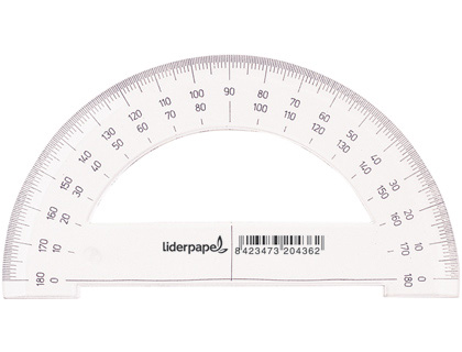 [SM01] SEMICIRCULO LIDERPAPEL 14 CM PLASTICO