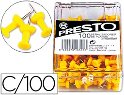 [18-AM] SEÑALIZADOR DE PLANOS PRESTO AMARILLO -CAJA DE 100 UNIDADES