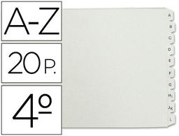 [4635301] SEPARADOR ALFABETICO MULTIFIN 3003 PLASTICO CUARTO APAISADO