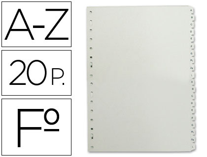 [4615501] SEPARADOR ALFABETICO MULTIFIN 3005 PLASTICO FOLIO NATURAL