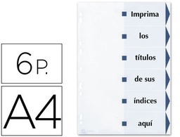 [01730061] SEPARADOR DE CARTULINA AVERY IMPRIMIBLE 6 SEPARADORES DIN A4