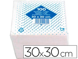 [T222033] SERVILLETA ALGODON 30X30 CM 2 CAPAS PAQUETE DE 100 UNIDADES