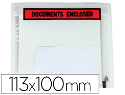 [KF21735] SOBRE AUTOADHESIVO Q-CONNECT PORTADOCUMENTOS 113X100 MM SIN VENTANA PAQUETE DE 100 UNIDADES