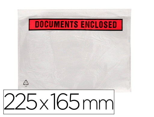 [KF21729] SOBRE AUTOADHESIVO Q-CONNECT PORTADOCUMENTOS 225X165 MM SIN VENTANA PAQUETE DE 100 UNIDADES