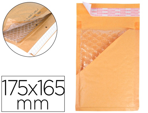 [KF16588] SOBRE BURBUJAS CREMA Q-CONNECT CD 175 X 165 MM CAJA DE 100