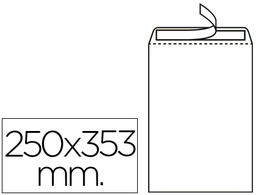 [SB35] SOBRE LIDERPAPEL BOLSA N.10 BLANCO FOLIO PROLONGADO 250X353MM TIRA DE SILICONA CAJA DE 250 UNIDADES