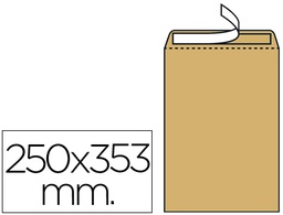 [SB54] SOBRE LIDERPAPEL BOLSA N.11 KRAFT FOLIO PROLONGADO 250X353MM TIRA DE SILICONA CAJA DE 250 UNIDADES