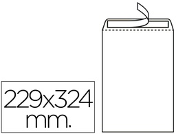 [SB34] SOBRE LIDERPAPEL BOLSA N.8 BLANCO DIN 229X324 MM TIRA DE SILICONA CAJA DE 250 UNIDADES