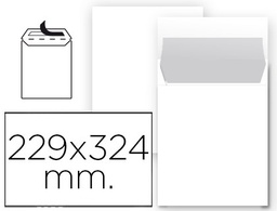 [SB93] SOBRE LIDERPAPEL BOLSA N 8 BLANCO DIN 229X324 MM TIRA DE SILICONA PAQUETE DE 25 UNIDADES