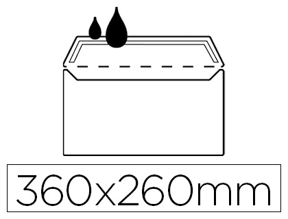 [SB19] SOBRE LIDERPAPEL N.16 BLANCO FOLIO ESPECIAL 260X360MM SILICONA CAJA DE 250 UNIDADES SOLAPA RECTA