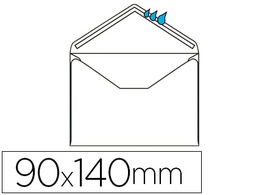 [SB04] SOBRE LIDERPAPEL N.1 BLANCO MINIMO NORMALIZADO 90X140MM ENGOMADO SOLAPA DE PICO CAJA DE 500 UNIDADES