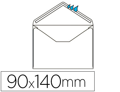 [SB04] SOBRE LIDERPAPEL N.1 BLANCO MINIMO NORMALIZADO 90X140MM ENGOMADO SOLAPA DE PICO CAJA DE 500 UNIDADES