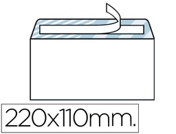 [SB05] SOBRE LIDERPAPEL N.2 BLANCO DIN AMERICANO 110X220MM TIRA DE SILICONA OPEN SYSTEM CAJA DE 500 UNIDADES