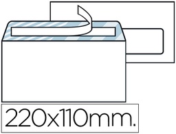 [SB06] SOBRE LIDERPAPEL N.3 BLANCO DIN AMERICANO VENTANA DERECHA 110X220MM TIRA DE SILICONA SYSTEM OPEN CAJA DE 500 UNIDAD