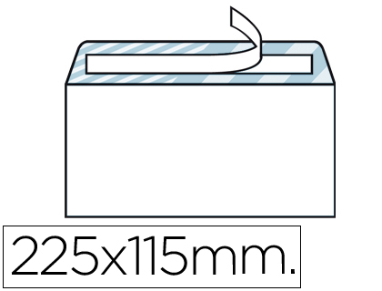 [SB36] SOBRE LIDERPAPEL N.5 BLANCO AMERICANO 115X225MM TIRA DE SILICONA OPEN SYSTEM CAJA DE 500 UNIDADES