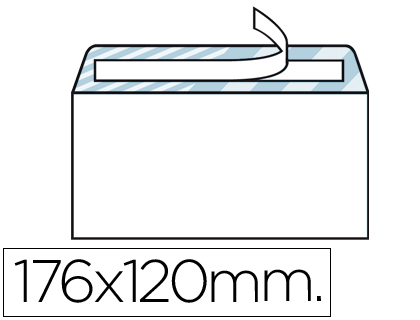[SB11] SOBRE LIDERPAPEL N.9 BLANCO COMERCIAL NORMALIZADO 120X176MM TIRA DE SILICONA CAJA DE 500 UNIDADES