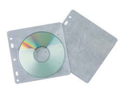 [KF02208] SOBRE PARA 2 CD Q-CONNECT POLIPROPILENO CON SOLAPA MULTITALADRO Y FORRO PROTECTOR-PACK DE 40 UNIDADES