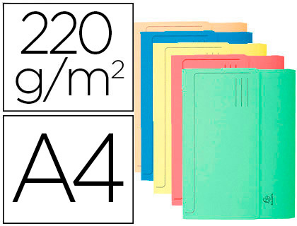 [47970E] SUBCARPETA CARTULINA CON BOLSA EXACOMPTA DIN A4 COLORES SURTIDOS 210 GR