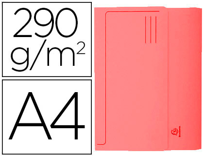 [47675E] SUBCARPETA CARTULINA CON BOLSA EXACOMPTA DIN A4 ROJO 290 GR