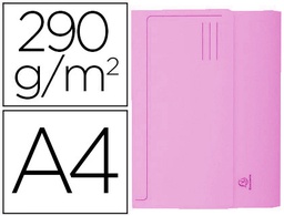 [47676E] SUBCARPETA CARTULINA CON BOLSA EXACOMPTA DIN A4 ROSA 290 GR