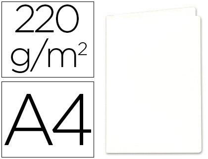 [210017E] SUBCARPETA CARTULINA EXACOMPTA DIN A4 BLANCA 220 GR