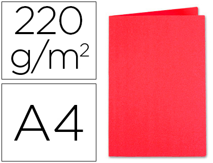 [410012E] SUBCARPETA CARTULINA EXACOMPTA DIN A4 ROJO 220 GR