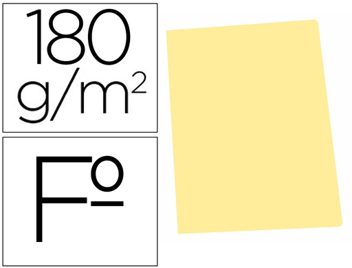 [400040605] SUBCARPETA CARTULINA GIO FOLIO AMARILLO PASTEL 180 G/M2