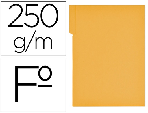 [400040697] SUBCARPETA CARTULINA GIO FOLIO PESTAÑA DERECHA 250 G/M2 AMARILLO