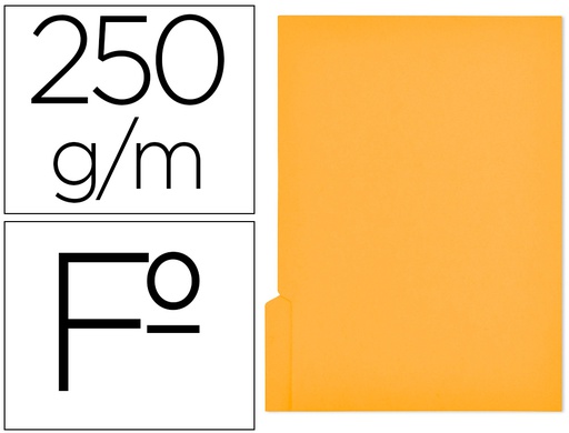 [400040693] SUBCARPETA CARTULINA GIO FOLIO PESTAÑA IZQUIERDA 250 G/M2 AMARILLO
