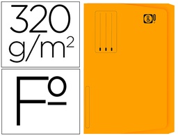 [400040683] SUBCARPETA CARTULINA GIO FOLIO POCKET NARANJA CON BOLSA Y SOLAPA 320G/M2