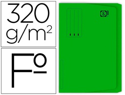 [400040685] SUBCARPETA CARTULINA GIO FOLIO POCKET VERDE CON BOLSA Y SOLAPA 250GR.