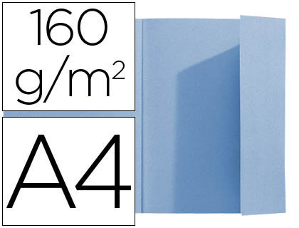 [348006E] SUBCARPETA EXACOMPTA DIN A4 AZUL 160G/M2 CON SOLAPA INTERIOR