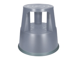 [KF00634] TABURETE Q-CONNECT RUEDAS RETRACTILES TRES RUEDAS -DOS NIVELES GRIS