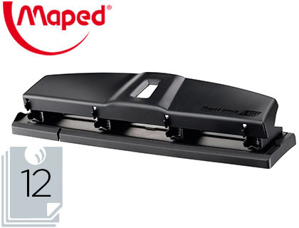 [400111] TALADRADOR MAPED ESSENTIALS METAL 4 TALADROS CAPACIDAD 12 HOJAS COLOR NEGRO