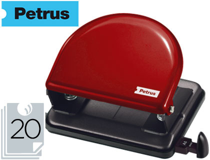 [33746] TALADRADOR PETRUS 52 ROJO CAPACIDAD 20 HOJAS