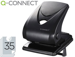 [KF01236] TALADRADOR Q-CONNECT KF01236 2 TALADROS -COLOR NEGRO -ABERTURA 3,5 MM PARA 35 HOJAS