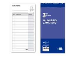 [T114] TALONARIO LIDERPAPEL CAMARERO 3/Fº ORIGINAL T114