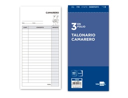 [T214] TALONARIO LIDERPAPEL CAMARERO 3/Fº ORIGINAL Y COPIA T214