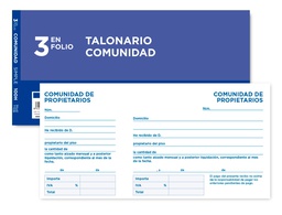 [T106] TALONARIO LIDERPAPEL COMUNIDAD TRES DEL FOLIO 106 -CON IVA