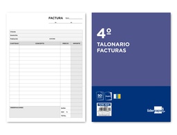 [T216 IGIC] TALONARIO LIDERPAPEL FACTURAS CUARTO ORIGINAL Y COPIA T216 CON I.G.I.C.