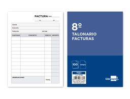 [T101] TALONARIO LIDERPAPEL FACTURAS OCTAVO -SIN IVA- 101