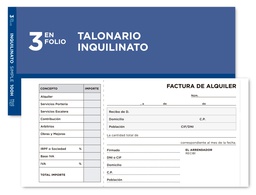 [T107] TALONARIO LIDERPAPEL INQUILI- NATO TRES DEL FOLIO 107 -CON CONDICIONES