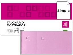 [TL11] TALONARIO LIDERPAPEL MOSTRADOR 50X110 MM TL11 ROSA CON MATRIZ