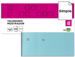 [TL03] TALONARIO LIDERPAPEL MOSTRADOR 60X145 MM TL03 CELESTE CON MATRIZ