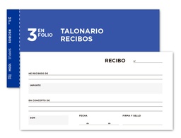 [T136] TALONARIO LIDERPAPEL RECIBOS 3/Fº ORIGINAL T136 SIN MATRIZ