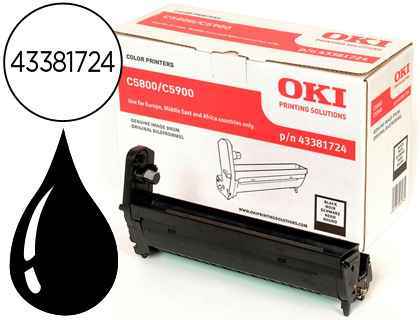 [43381724] TAMBOR OKI C5800 C5900 C5550 NEGRO 20000 PAGINAS