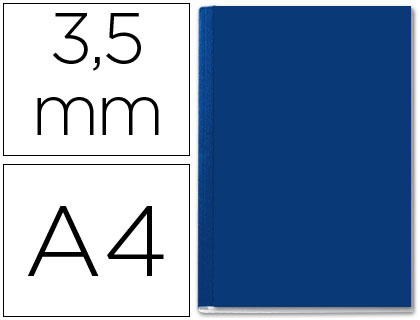 [73900035] TAPA DE ENCUADERNACION CHANNEL RIGIDA 35562 AZUL LOMO AA CAPACIDAD 10/35 HOJAS